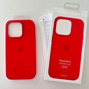 NEW iPhone 14 Pro red silicone case by Apple